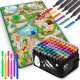 Ricokids 90x120 cm Drawing Mat + 80 Alcohol Markers