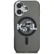 Karl Lagerfeld dėklas iPhone 16 IML Glitter Karl & Choupette MagSafe, juodas