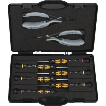 Elektronikos įrankių rinkinys KNIPEX ESD 00 20 18, 8 dalių