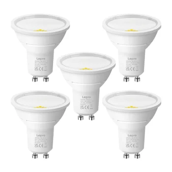 LEPRO 200086-DW GU10 LED bulbs, 6500 K, pack of 5