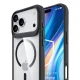 3Mk iPhone 17 Pro Max dėklas Satin Armor MagCase, skaidri juoda