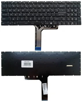 Klaviatūra MSI GE63, GE73, GS63, GS73, RGB, US, juoda