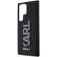 Karl Lagerfeld Samsung Galaxy S23 Ultra Case 3D Rubber Glitter Logo, Black
