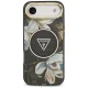 Guess IML Glitter Flowers Triangle MagSafe dėklas, skirtas iPhone Air, juodas