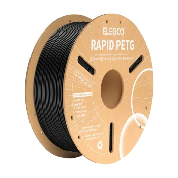 ELEGOO Rapid PETG 3D Printer Filament, 1 kg, Black (50.203.0216)