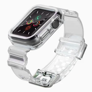 Silikoninis dirželis su dėklu Apple Watch 42mm - Juodas