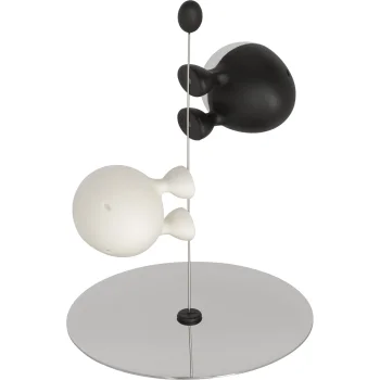 Druskos ir pipirų indelių rinkinys Alessi Lilliput ASG02 BW, juodas / baltas
