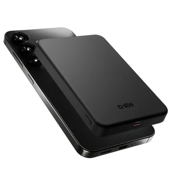Išorinė baterija SBS Mag Power Qi2 5000 mAh su MagSafe, juoda