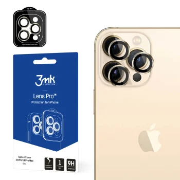 3Mk Lens Protection Pro kameros apsauginis stiklas iPhone 13 Pro Max / 13 Pro, Auksinė