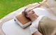 Pripučiama kelioninė pagalvė Flextail Zero Pillow su viskoelastinėmis putomis, ruda