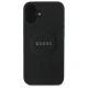 Guess dėklas iPhone 16 telefonui Saffiano Classic Logo MagSafe, juodas