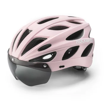 Dviračio šalmas su magnetiniais akiniais RockBros TT-16-F, rožinis