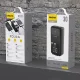 Išorinė baterija Dudao K15MAX 30000mAh PD 22.5W su integruotais laidais, juoda