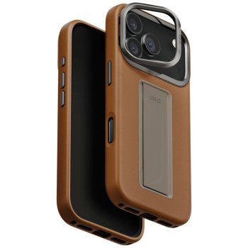 Uniq Heldro Pro Magclick dėklas iPhone 17 Pro telefonui, karamelinis rudas