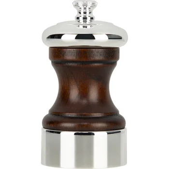 Pipirų malūnėlis Peugeot Palace, 10 cm, medis ir sidabruotas metalas