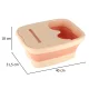 Collapsible Silicone Foot Massage and Wash Basin, 13L, Salmon
