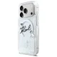 Karl Lagerfeld Liquid Glitter Karl Script Logo MagSafe Phone Case Cover iPhone 17 Pro - Clear