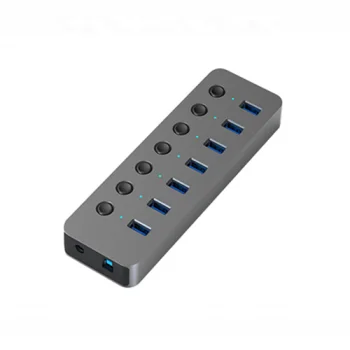 Extra Digital USB A 3.0 Adapter - 7 x USB 3.0, Gray