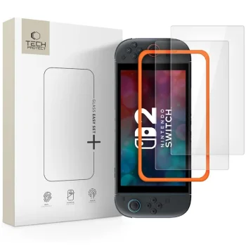Tech-Protect Easy Set+ Tempered Glass for Nintendo Switch 2, 2-Pack, Transparent