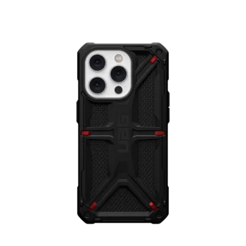 UAG Monarch dėklas iPhone 14 Pro telefonui, juodas kevlaras