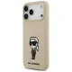 Karl Lagerfeld Silicone MagSafe dėklas, skirtas iPhone 17 Pro Max, rudas