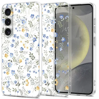 Tech-Protect FlexAir Case for Samsung Galaxy S25 Daisies with Leaves
