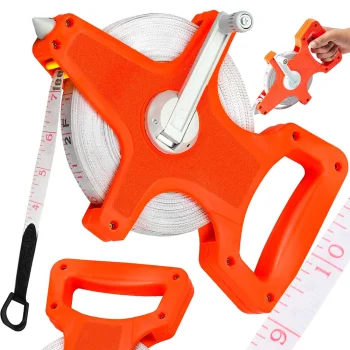 Matavimo juosta 50 m su susukimo mechanizmu, oranžinė