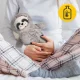 4FIZJO vaikiška šildyklė su pliušiniu užvalkalu Tinginys 750 ml, smėlinė