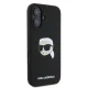 Karl Lagerfeld Silicone Karl & Choupette MagSafe dėklas iPhone 16 telefonui, juodas