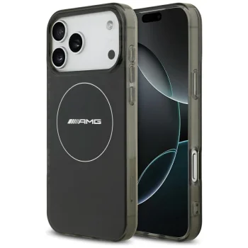 Mercedes AMG Double Layer Transparent Smoked MagSafe dėklas iPhone 17 Pro Max, juodas
