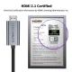Vaizdo laidas Tech-Protect UltraBoost USB-C į HDMI 2.1 8K 60Hz 300 cm, pilkas