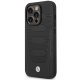 „BMW Leather Seats Pattern“ dėklas „iPhone 14 Pro Max“ su „MagSafe“, juodas