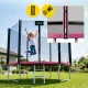 4Fizjo CLASSIC vaikiškas sodo batutas, 312 cm (10 FT), rožinis/juodas
