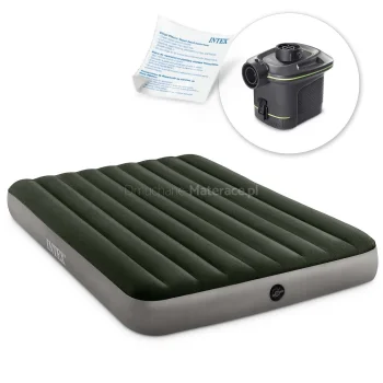 Intex 64779 Double Air Mattress with Pump 203x152 cm, Green