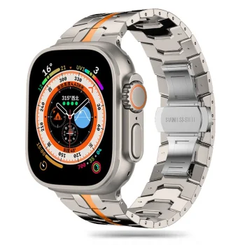 Tech-Protect nerūdijančio plieno dirželis Apple Watch (42/44/45/49 mm), Oranžinis