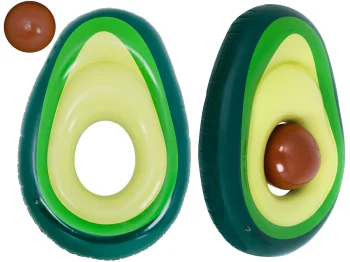 Inflatable Avocado Mattress with Ball 150x115 cm