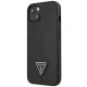 Guess Saffiano Triangle Logo dėklas, skirtas iPhone 14 Plus, juodas