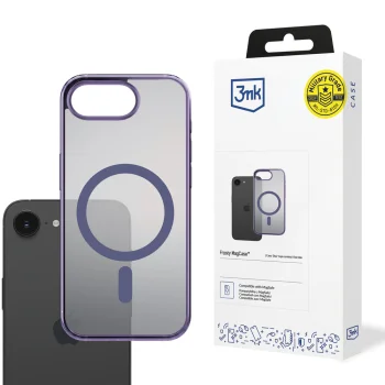 Dėklas Apple iPhone 16E 3mk Frosty MagCase, violetinis