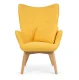 Sofotel Norse Wingback fotelis su pufu, geltonas