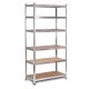 Humberg HR-815 metalinė sandėliavimo lentyna 222x110x50 cm, sidabrinė