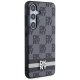 DKNY dėklas Samsung Galaxy S24+ telefonui Leather Checkered Mono Pattern, juodas