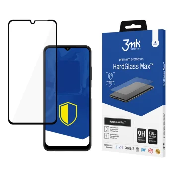 Apsauginis stiklas 3mk HardGlass Max, Samsung Galaxy A22 5G, juodas