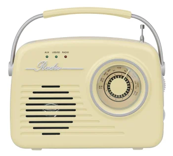 Setty Retro P350 Bluetooth garsiakalbis su FM radiju, smėlio spalvos
