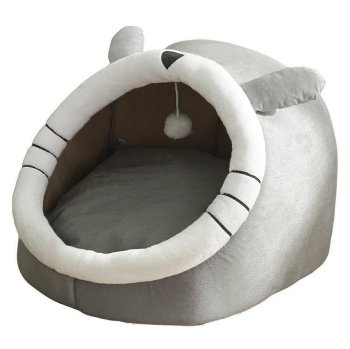 Pet Bed House for Cats and Dogs Size L, Grey