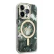 Dėklo ir įkroviklio rinkinys Guess Jungle MagSafe, skirtas iPhone 14 Pro Max, žalias