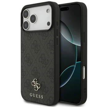 Dėklas Guess 4G Small Classic Logo MagSafe, iPhone 17 / 18 Pro Max, juodas