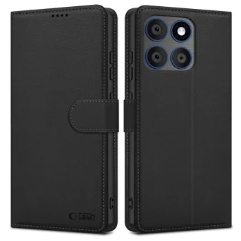 Tech-Protect Wallet atverčiamas telefono dėklas Motorola Edge 70 5G, juodas