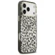 Guess IML Leopard Glitter Triangle MagSafe dėklas iPhone 17/18 Pro Max, juodas