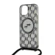 Karl Lagerfeld dėklas iPhone 15 / 14 / 13 su MagSafe ir dirželiu, juodas