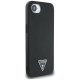 Guess Grained Triangle MagSafe dėklas telefonui iPhone 16e, juodas